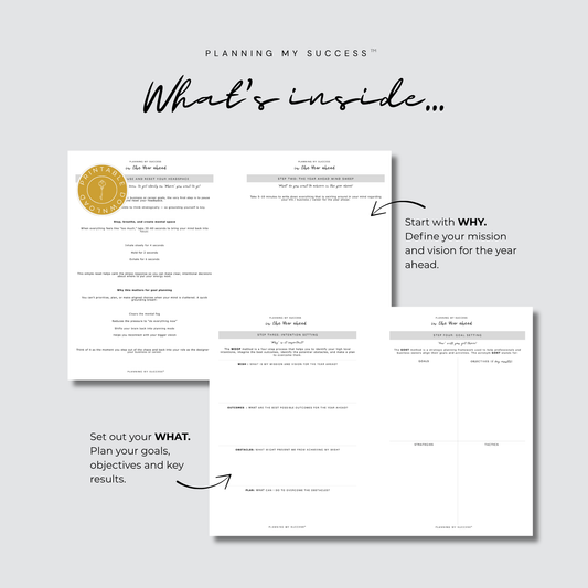 Planning My Success printable planner day on one page 2027 Year Planner A5 PDF
