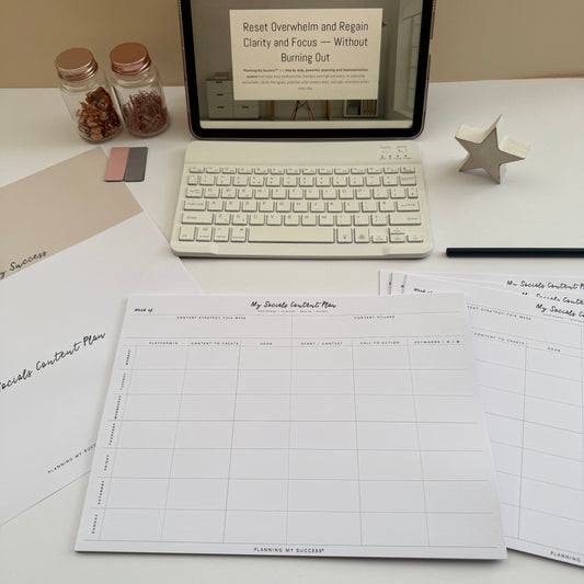 My Socials Content Plan™ – Weekly Social Media Strategy & Content Dashboard