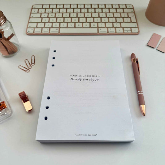 PRINTABLE Planning my Success in 2026 - Inserts Pack (Day on One Page Full Year Planner)