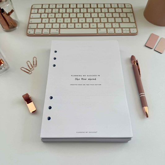 PRINTABLE Planning my Success - Undated Inserts Pack (Week on Two Page)