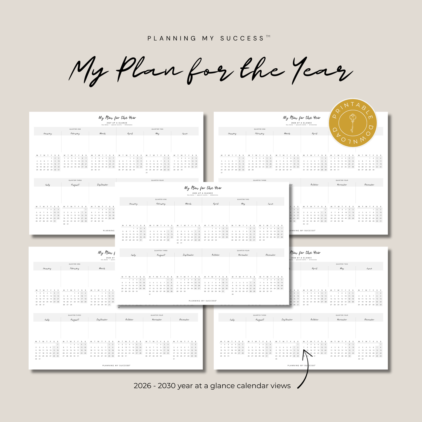 The Complete Planning My Success System™ – Your All-In-One Planning, Productivity & Performance Dashboard Set