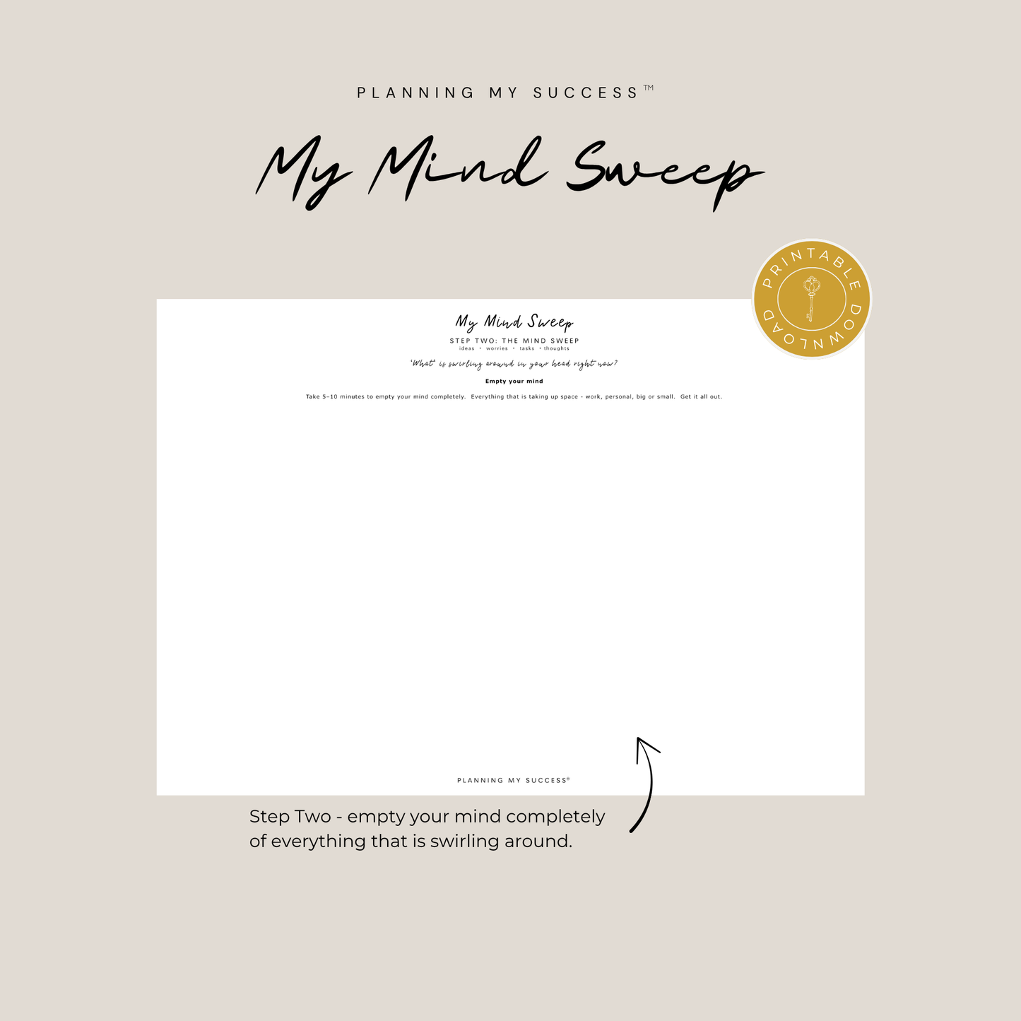 Planning My Success™ System | Complete Printable Planning Bundle | From Overwhelmed to On Track