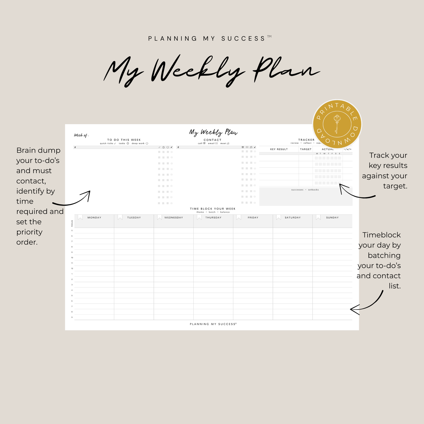 The Complete Planning My Success System™ – Your All-In-One Planning, Productivity & Performance Dashboard Set