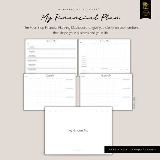 My Financial Plan printable productivity dashboard for professionals