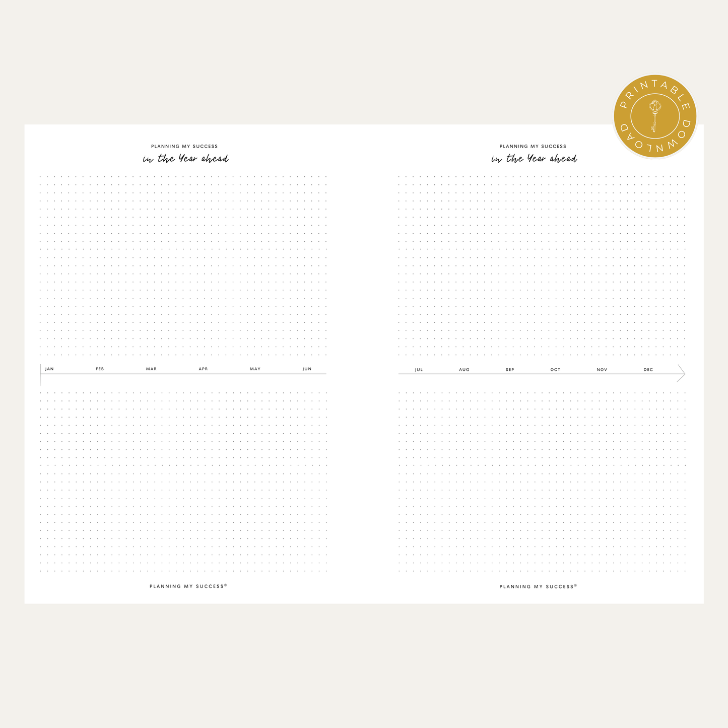 PRINTABLE Planning my Success in 2026 - Inserts Pack (Day on One Page Full Year Planner) - DETAILS BY EMMA