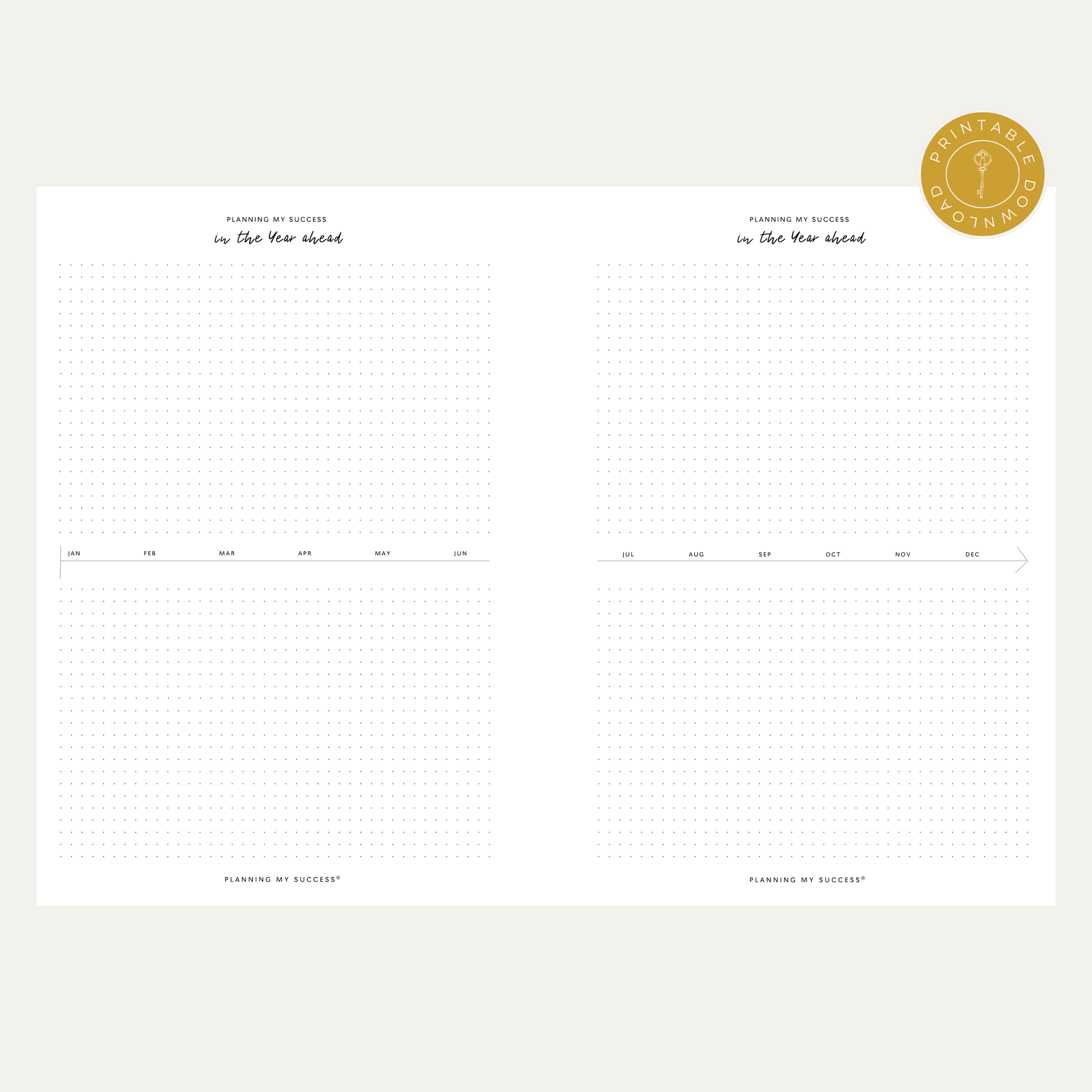 PRINTABLE Planning my Success in 2026 - Inserts Pack (Day on One Page Full Year Planner) - DETAILS BY EMMA