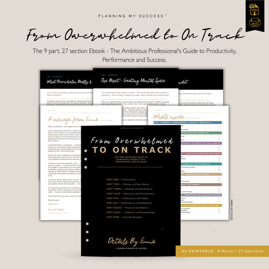 From Overwhelmed to On Track — The Ambitious Professional's Guide to Productivity and Success | Planning My Success™