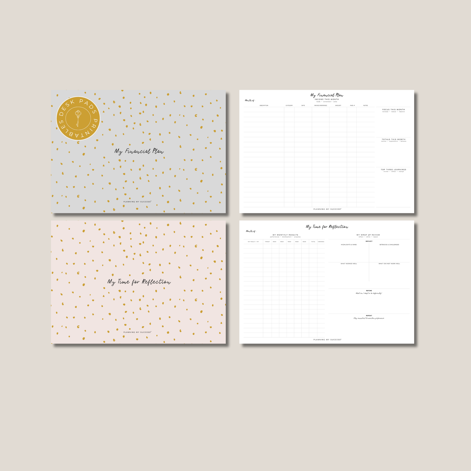 PRINTABLE FINANCIAL PLAN AND RESULTS AND KPI TRACKER TEMPLATE