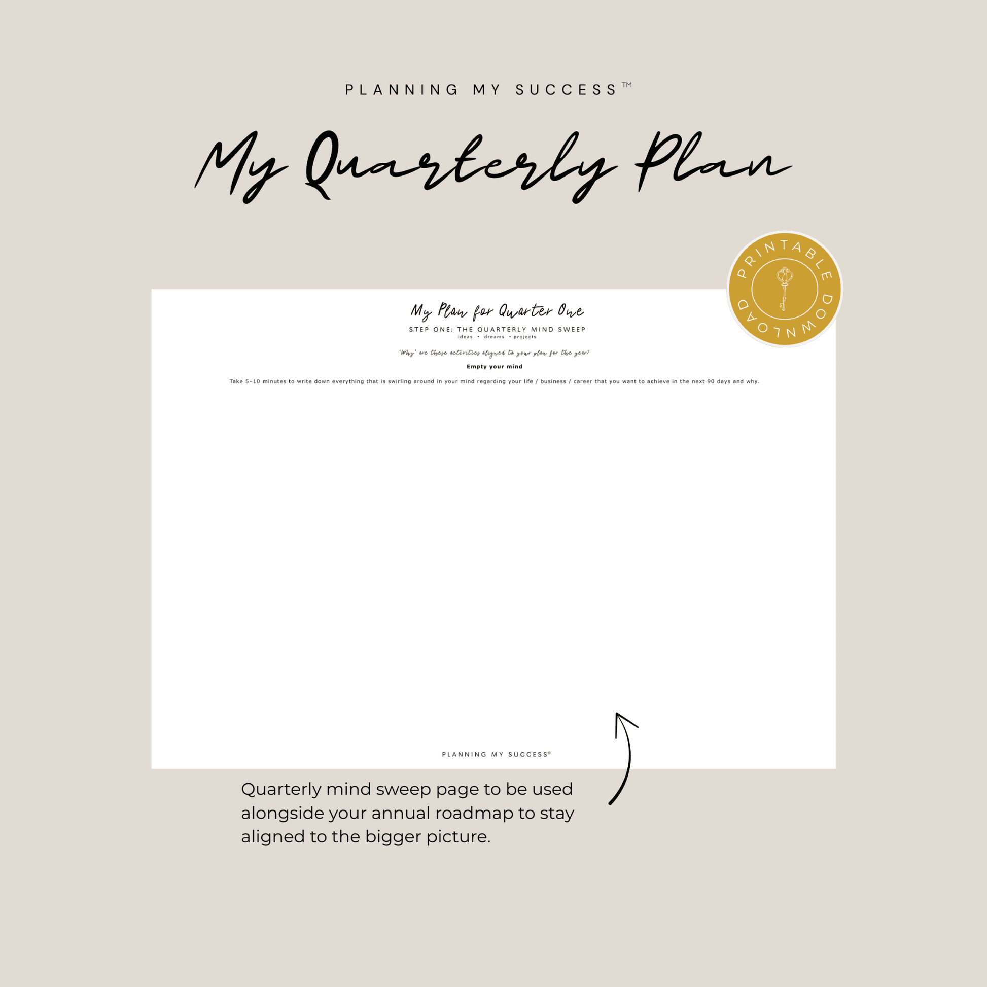 My Quarterly Plan™ – Turning your Plans into Actions - DETAILS BY EMMA