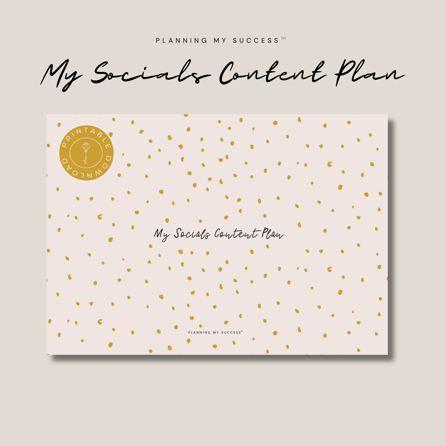My Socials Content Plan™ – Weekly Social Media Strategy & Content Dashboard